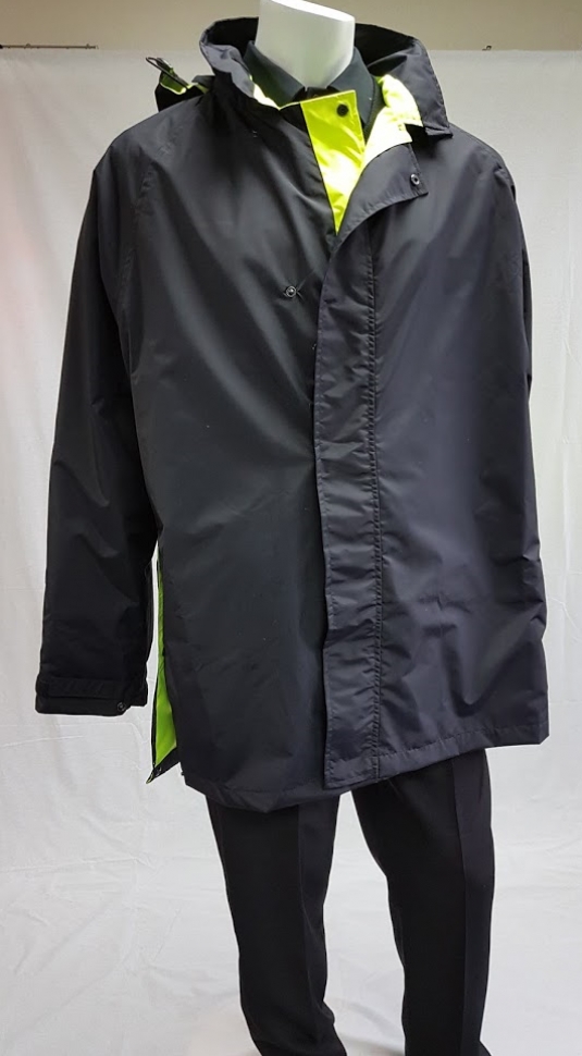 MANTEAU IMPERMÉABLE RÉVERSIBLE MARINE/JAUNE