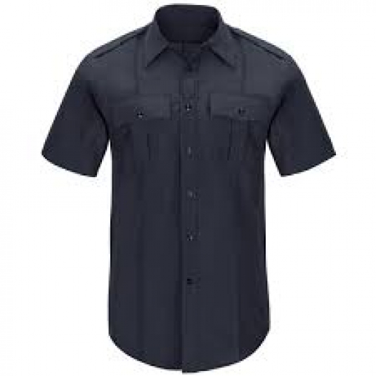 CHEMISE OFFICIER AMERICAINE SENTRY FEMME MANCHES COURTES 100% POLYESTER BLUEBLACK