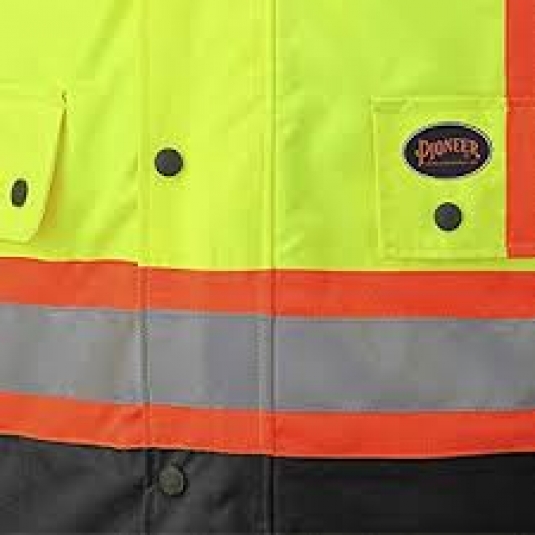 MANTEAU DE SÉCURITÉ IMPERMÉABLE HAUTE VIS. 6-EN-1 - POLY OXFORD DE 300D ENDUIT DE PU