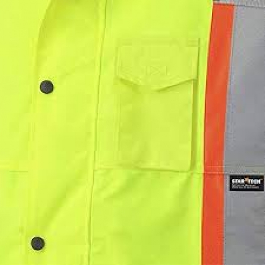 MANTEAU DE SÉCURITÉ IMPERMÉABLE HAUTE VIS. 6-EN-1 - POLY OXFORD DE 300D ENDUIT DE PU